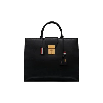 THOM BROWNE· Grain Cow Leather Handbag Women's Black