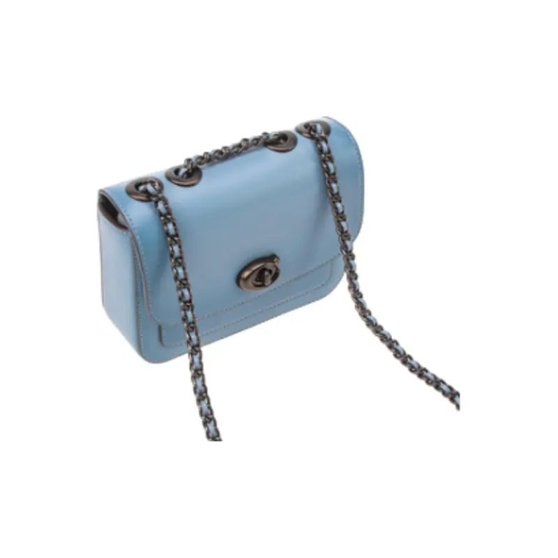 COACH Madison Leather Shoulder Bag Crossbody Bag Small Size Women's Haze Blue-2