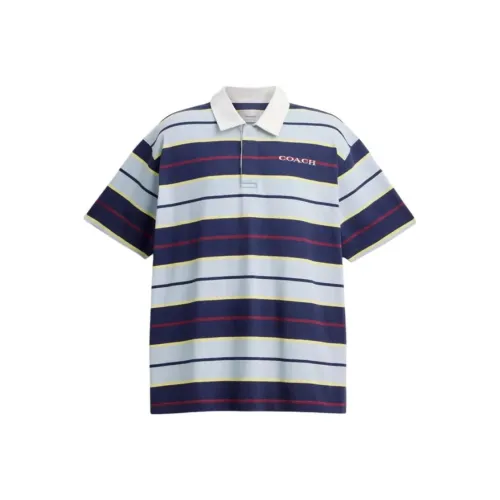 COACH Polo Shirts Men Blue