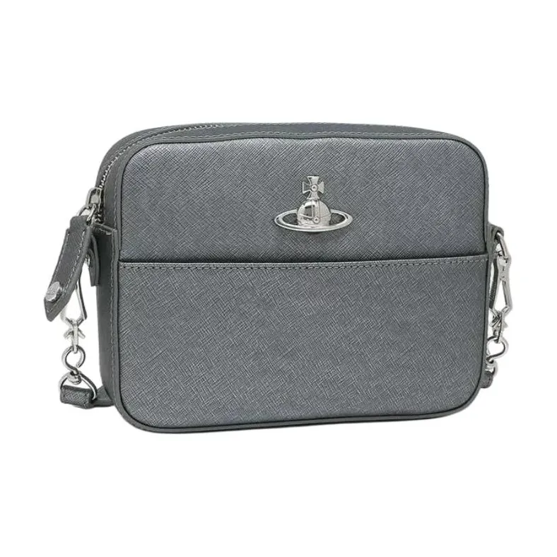Vivienne Westwood Leather Shoulder Bag Women's Charcoal Gray-1