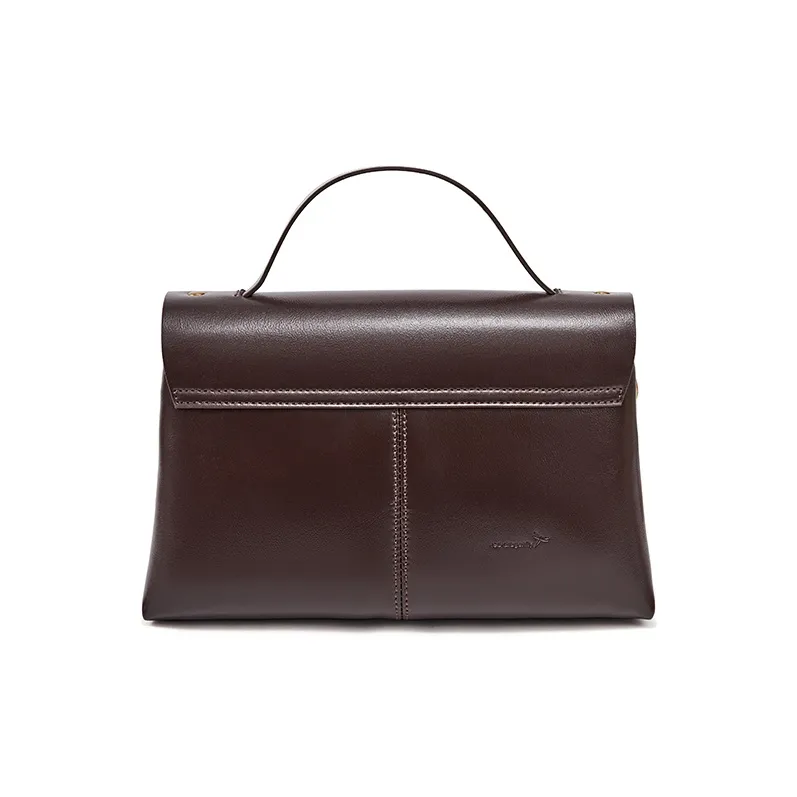 RED DRAGONFLY Cow Leather With Synthetic Leather Shoulder Bag, Crossbody Bag, Handbag Women's Mocha/Coffee-2