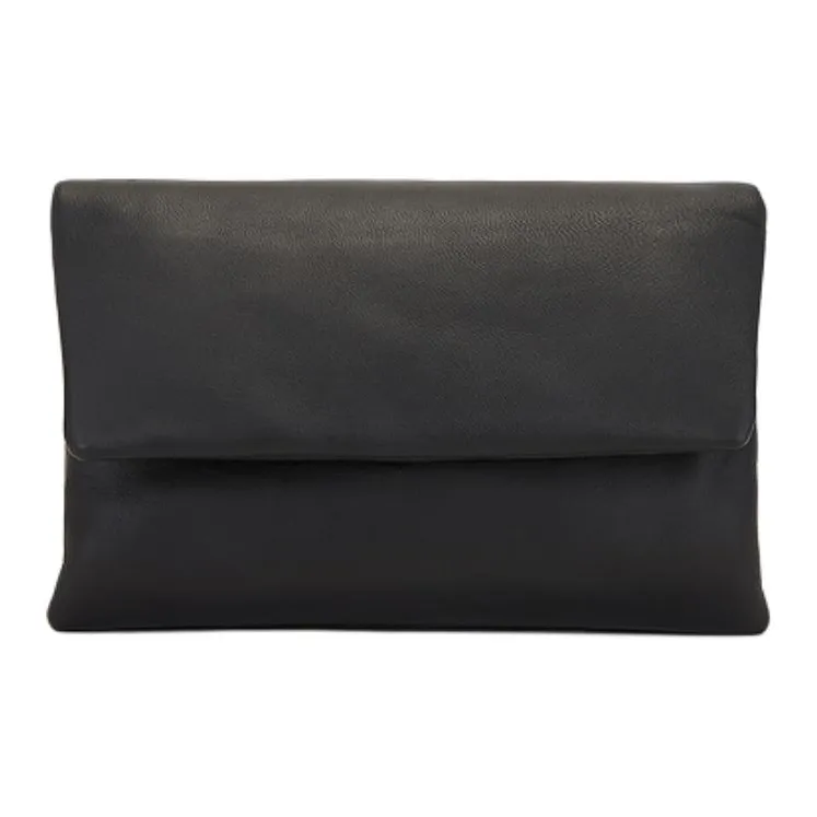 ST. AGNI Lambskin Clutch Women's Black-0