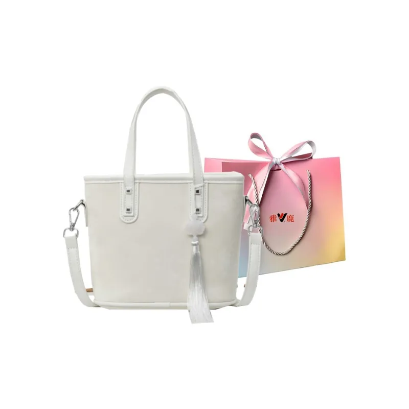 Yalu PU Handbag Regular Women's Black/Ecru/Silver/Pink-7
