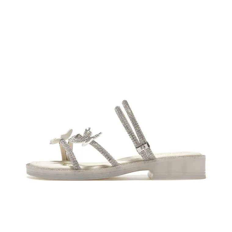 FIVE PLUS Rubber Sole Quiet Slide Slippers Women's-5