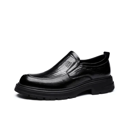 Tonlion Men's Casual Shoes Men Low Top Black/Brown
