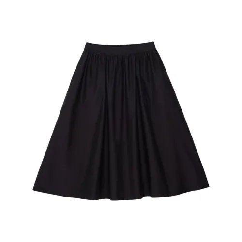 BLUE ERDOS 블랙 여성 캐주얼 롱 스커트