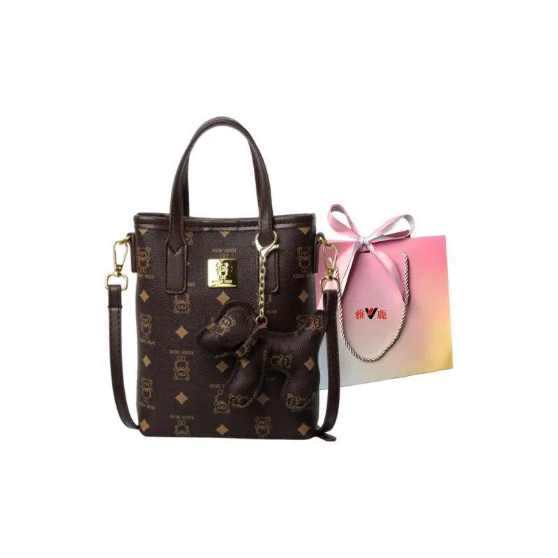 Yalu PU One Shoulder Handbag Women's Ecru/Pink/Brown/Coffee-21