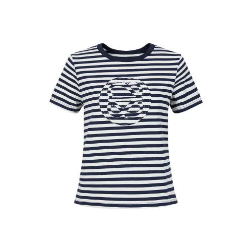JZ. ANNAKRO T Shirts Women's Dark Blue Stripe