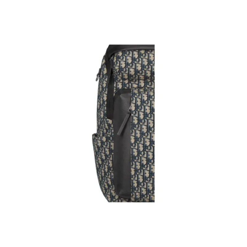 DIOR Cotton Backpack Unisex Black-4