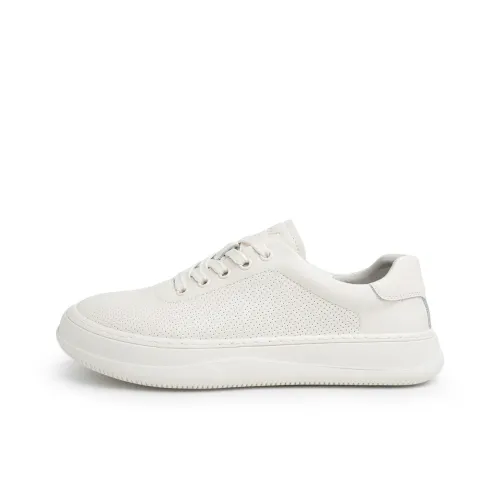 FED Breathable Low Top Skateboard Shoes Men's White