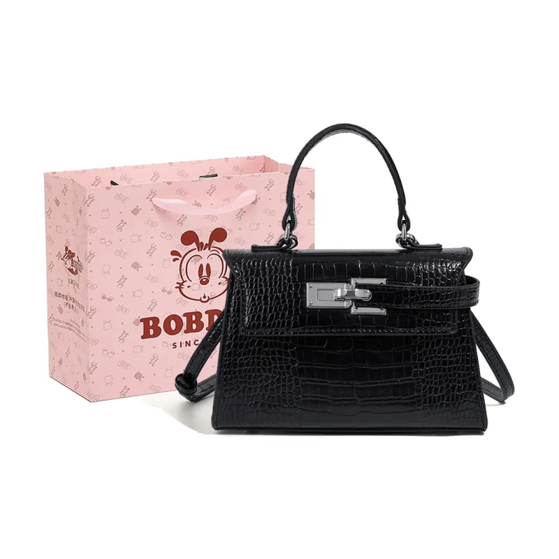 BOBDOG PU Handbag, Crossbody Bag Trumpets Women's Pink/Black/Ecru-5