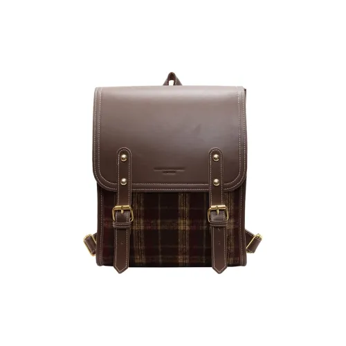 Yalu PU HAND Women's Pink Plaid/Green Plaid