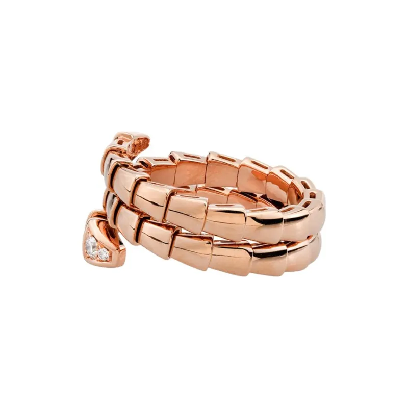 BVLGARI SERPENTI VIPER 18K Rose Gold Rings Unisex-2