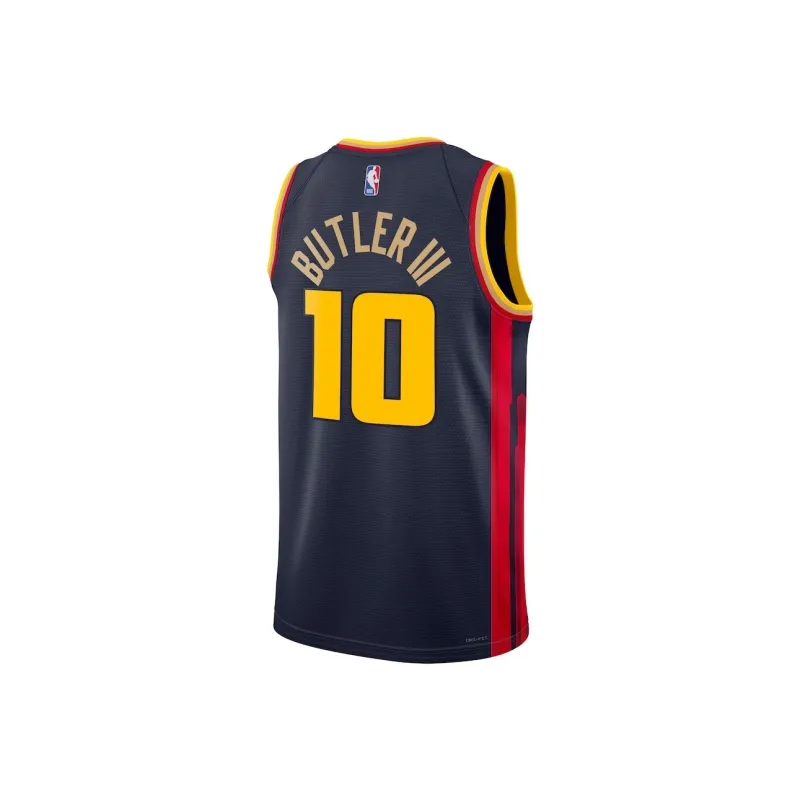 Nike x NBA Golden State Warriors Basketball Jersey Men's Dark Blue-1