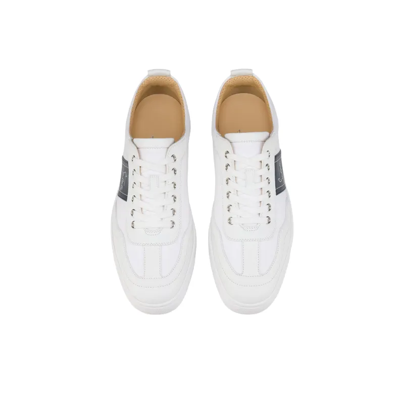 CL LUBOTING Retero Low Top Skateboard Shoes Men's White-3