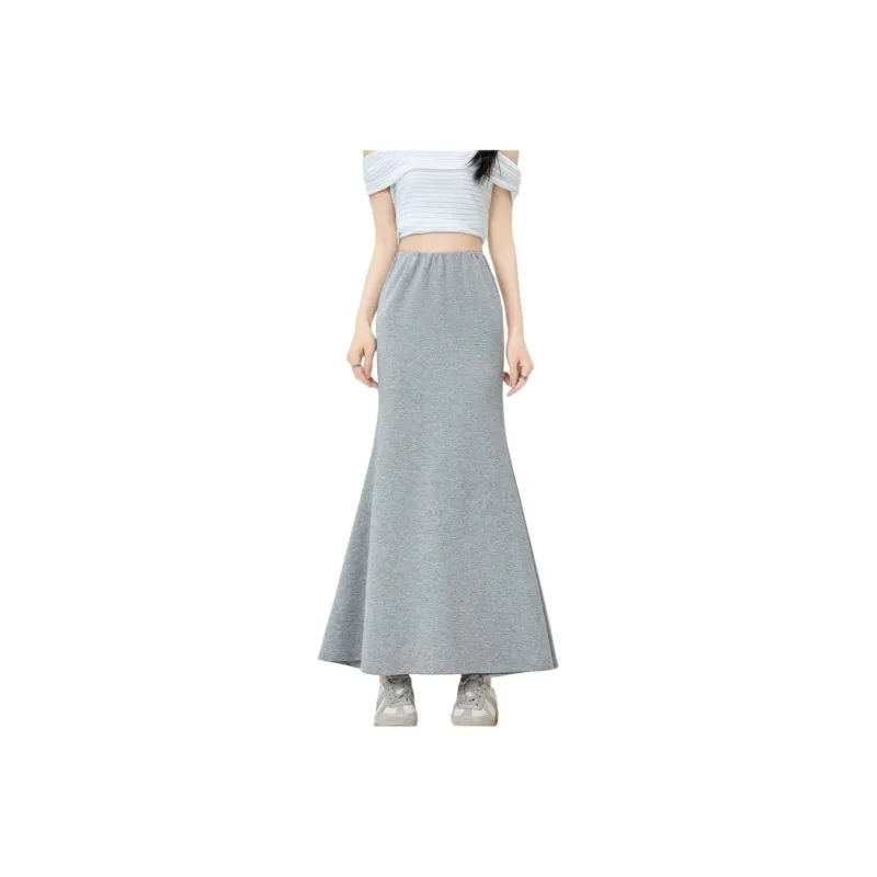 Flowers In Water Casual Long Skirt Women's-0