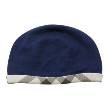 Burberry Checked Cuff Ribbed Beanie