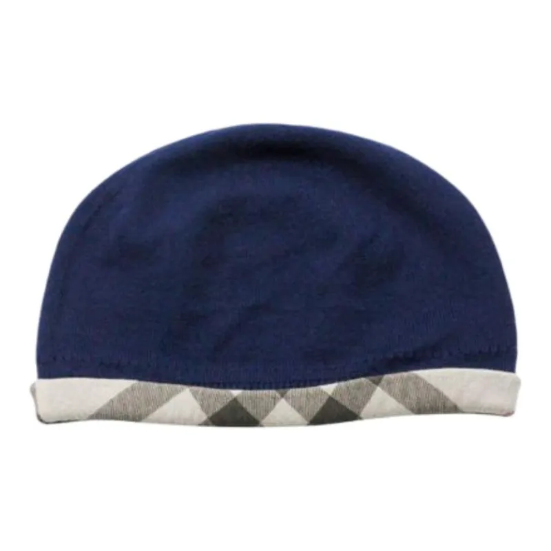 Burberry Checked Cuff Ribbed Beanie-0