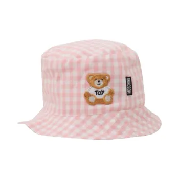 MOSCHINO Gingam Teddy Bear Bucket Hat