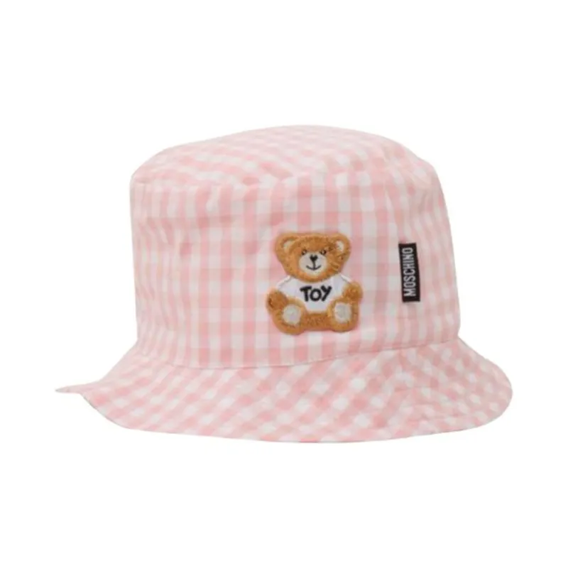 MOSCHINO Gingam Teddy Bear Bucket Hat-0