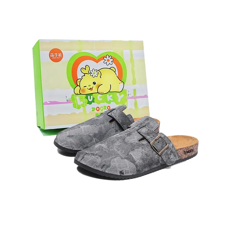 Budding Bear Quiet Odor Resistant Abrasion Resistant Slip Resistant Closed Toe Slippers Unisex-5