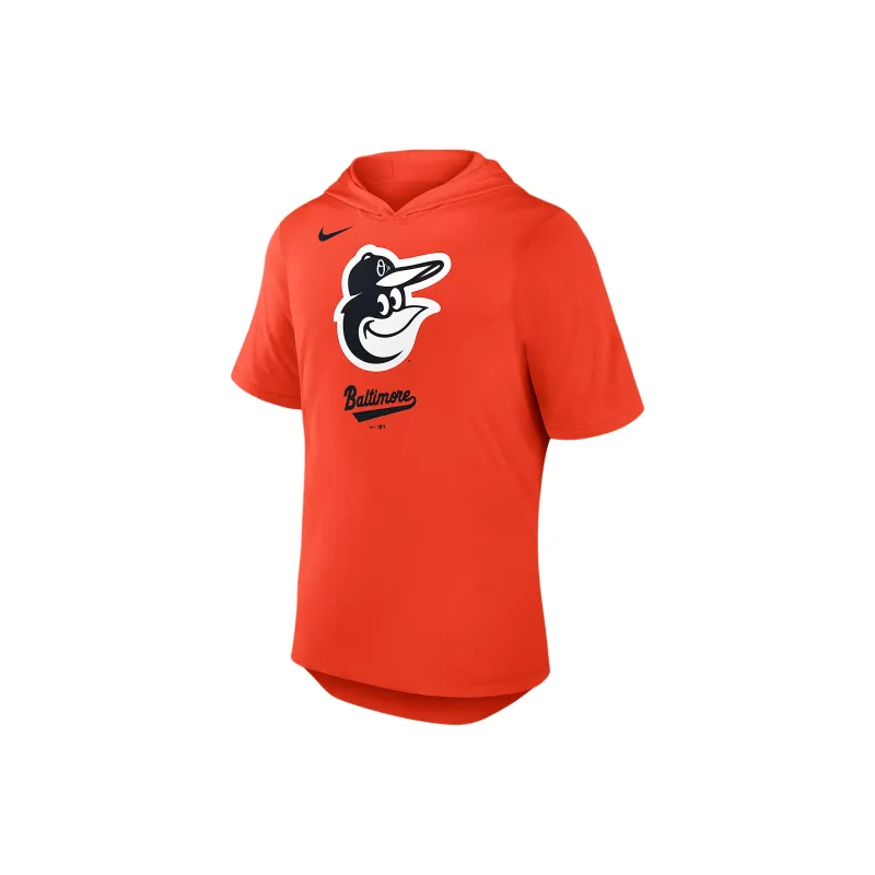 Nike Baltimore Orioles Logo Men's Nike Dri FIT Mlb Hooded T Shirt-0