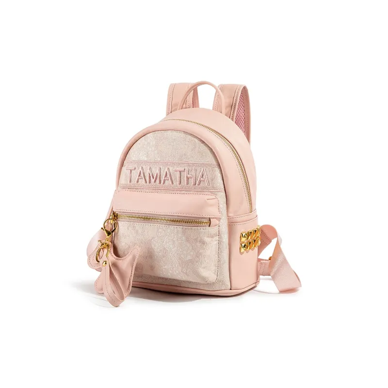 TAMATHA Polyurethane Backpack Women's Pink-4