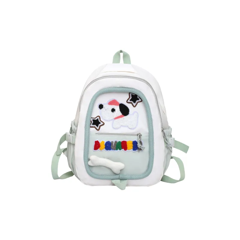 WICKBUEN Nylon Backpack Women's Green/Blue/Pink/Black-6