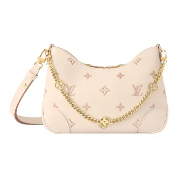 LOUIS VUITTON Boulogne Cow Leather Shoulder Bag Women's Beige