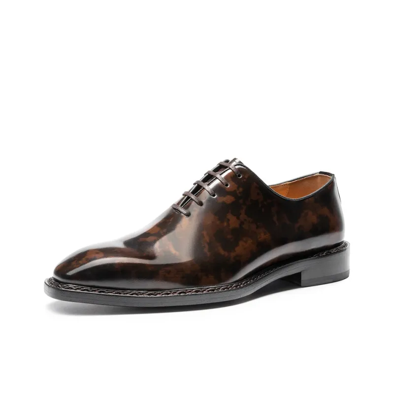Kaltendin Dress Shoes Men's Brown-17