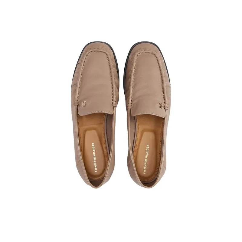 Tommy Hilfiger TH Monogram Loafers 1cm Women's Taupe-3