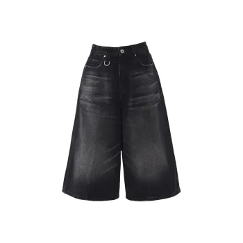 ZXZA Denim Shorts Women's Black Gray