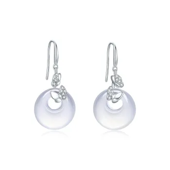 Diamond International Chalcedony Earrings Women's