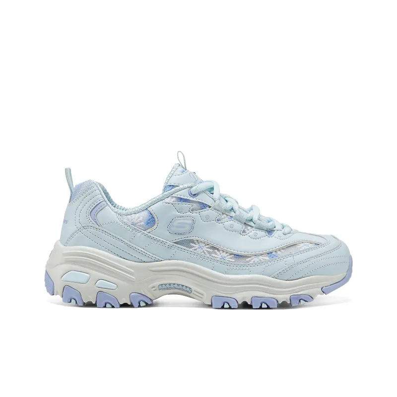 Skechers DLITES Wear Resistant Low Top Chunky Sneakers Women's Light Blue-1