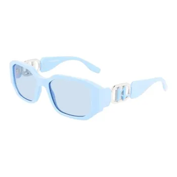 KARL LAGERFELD Plastic Injection Molded Rectangular Sunglasses Unisex Blue