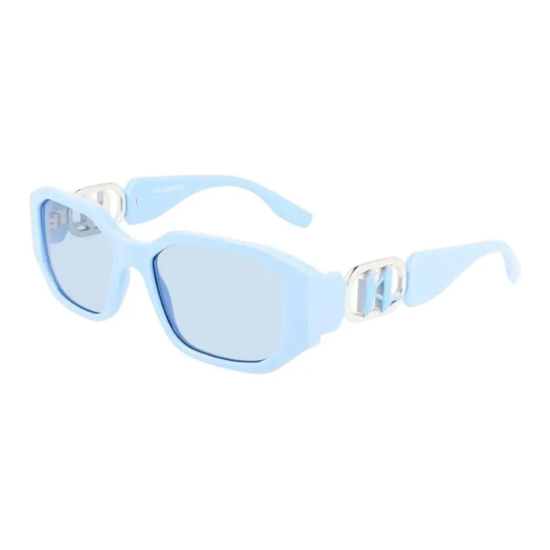 KARL LAGERFELD Plastic Injection Molded Rectangular Sunglasses Unisex Blue-0