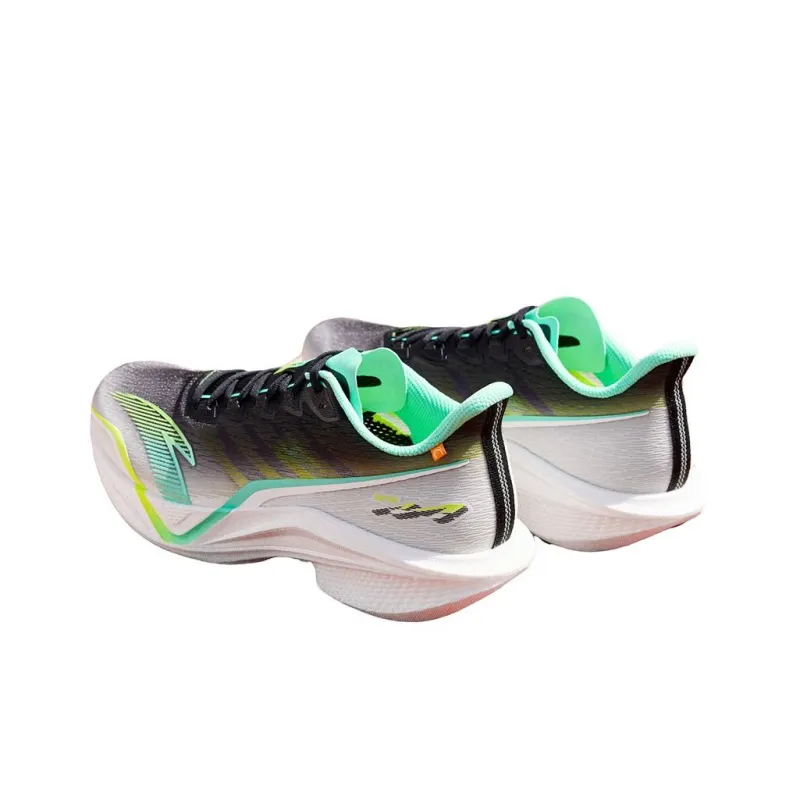Anta MACH 5.0 Anti Slip Wear Resistant Low Top Casual Running Shoes Men's Black White Green-2