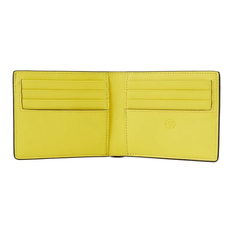 Mulberry Leather Wallet Men's Black & Yellow-4