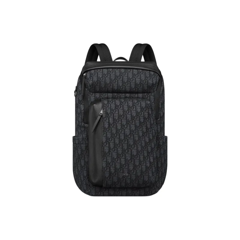 DIOR Cotton Backpack Men's Black-0