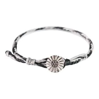 RONIN MADE 925 Sterling Silver, Wax Cord Bracelets Unisex