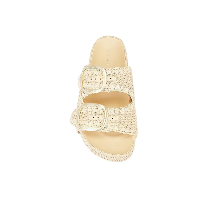 Loeffler Randall Slide Slippers 4cm Women's Beige-4