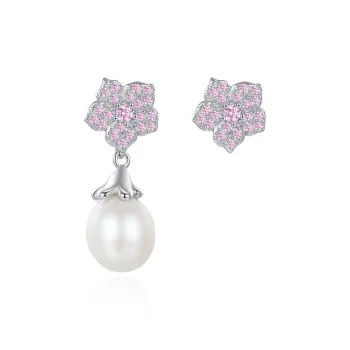 R Z Y S925 Silver Stud Earrings Women's