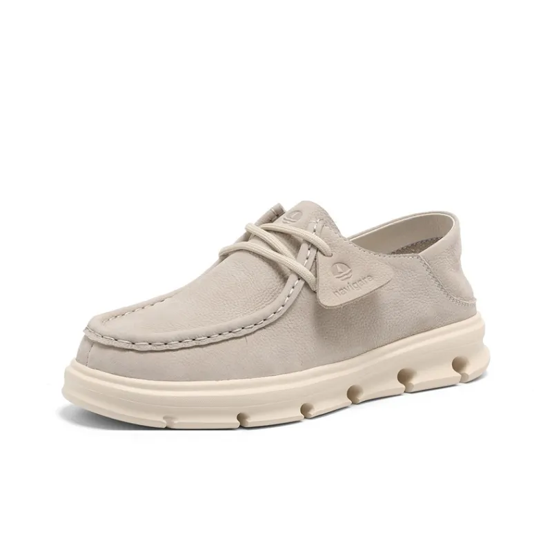 NAVIGARE Small Sailboat Height Increasing Low Top Casual Shoes Women's Ecru-1