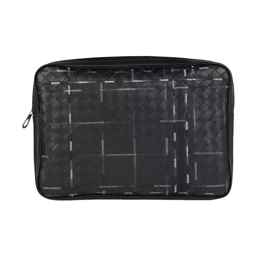 Bottega Veneta Metropolis Leather Wash Bag Black