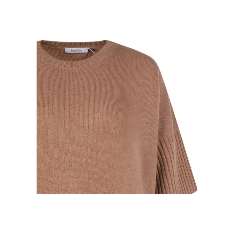 MaxMara Oversized Crewneck Knitted T-Shirt-3