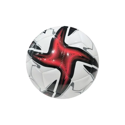 JUNGLELEOPARD CLB Size 5 Soccer PVC Machine Stitched Soccer Ball Unisex Red