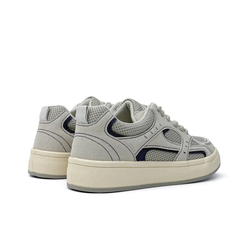 Mengsai Cushioning, Wear Resistant Low Top Skateboard Shoes Men's Gray-5