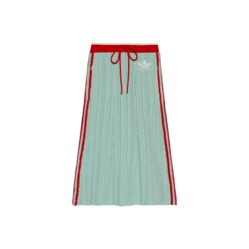 GUCCI x Adidas SS23 Knit Long Skirt Women's Green