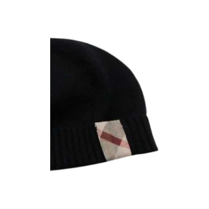 Burberry Check Patch Ribbed Beanie-1