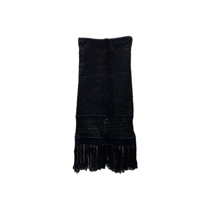 CHANEL 22C Early Spring Vacation Collection Casual Long Skirt Women's Black-1